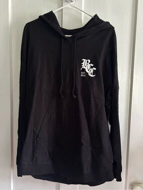 Blackcraft Cult Jersey Hoodie with White Gothic Logo